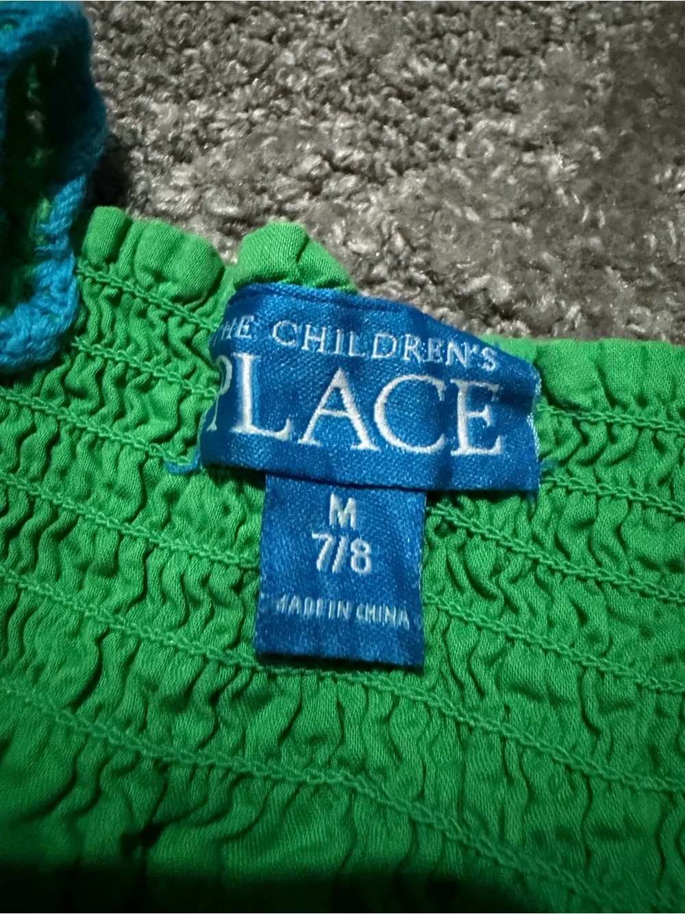 The Children’s Place purple and green dress lace top size medium (7/8) so cute